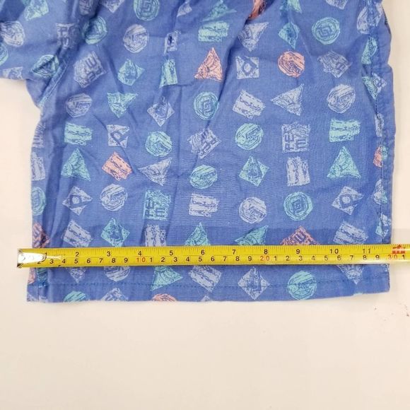 Vintage swim shorts permit large blue Cotton 90's print sku3134 - Picture 5 of 12